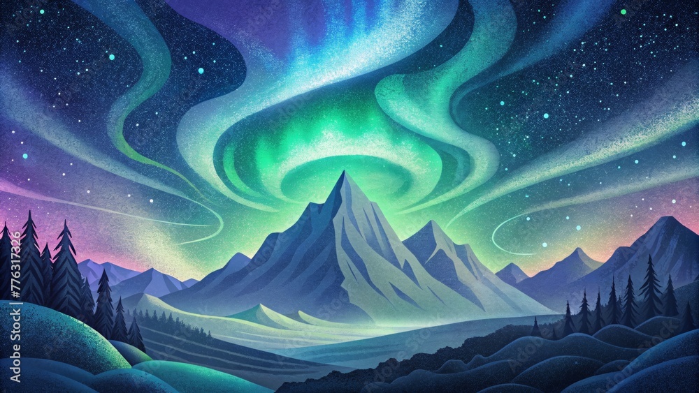 Poster a magical and elusive phenomenon the elusive aurora glows in all its glory.
