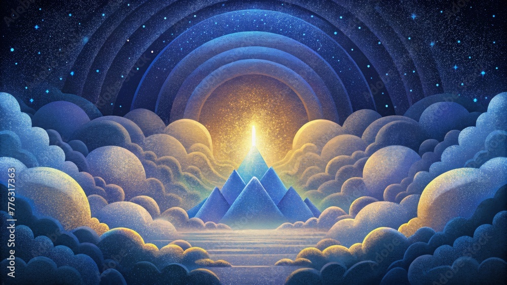 Poster a transcendent display as if the heavens have od up to reveal their dazzling secrets.