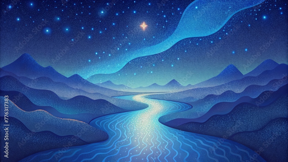 Canvas Prints An undulating river of light weaving its way through the starfilled sky.