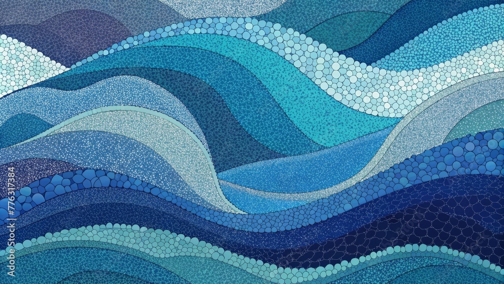 Leinwandbilder a sea of intricately p tiny tiles in a diverse array of shades.