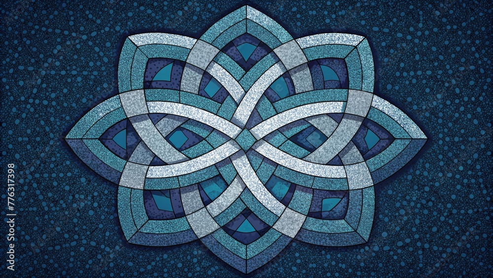 Poster A mosaic miracle of small interlocking pieces creating an enigmatic design.