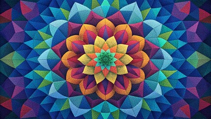 A kaleidoscope of brilliant colors woven together in a mosaic tapestry. - obrazy, fototapety, plakaty
