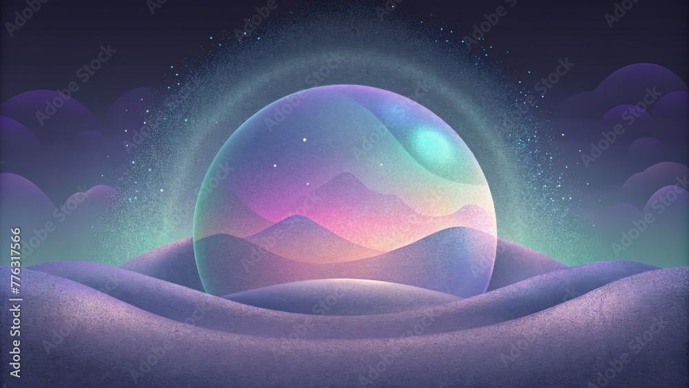 Poster A shimmering illusion of holographic haze creating a sense of wonder and mystery.