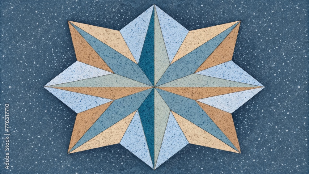 Poster Smooth and jagged lines intersect and overlap creating a unique textured terrazzo design.