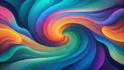 A hypnotizing display of evershifting colors like an endless sea of chromatic waves twisting and turning.