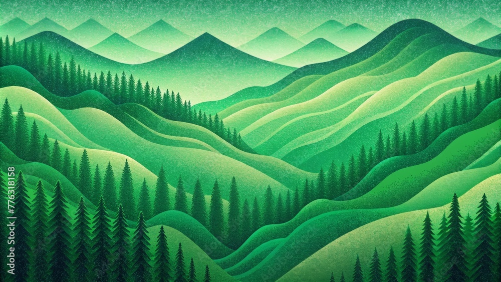 Leinwandbilder a series of pinstripes in varying shades of green creating a sense of movement and depth reminiscent