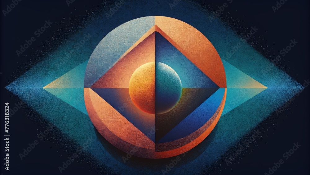 Aufkleber the clash of asymmetrical forms and colors creates a captivating and thoughtprovoking masterpiece.