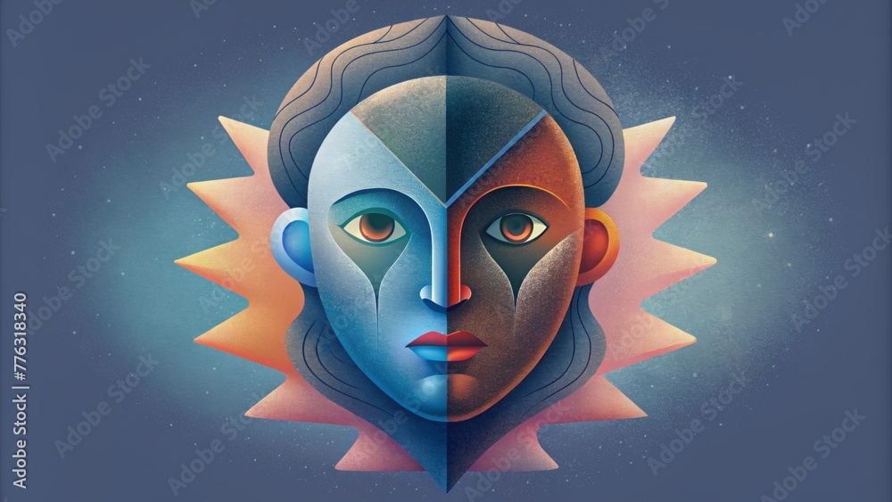 Poster Asymmetrical artistry defies expectations and embraces imperfection resulting in a compelling and unique visual experience.