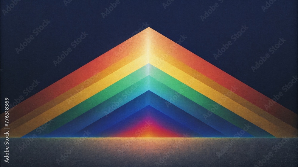 Poster A minimalist interpretation of the spectral spectrum with clean sleek lines and bold primary colors creating a striking and modern visual