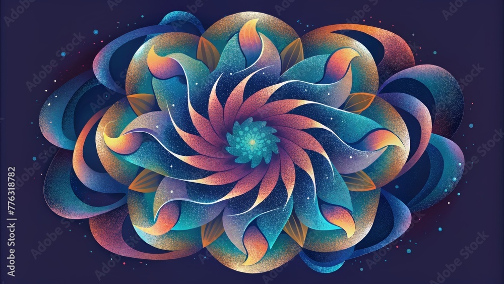 Aufkleber A fluid dance of scribbles evolving and transforming in a kaleidoscope of colors and shapes each one unique and mesmerizing.