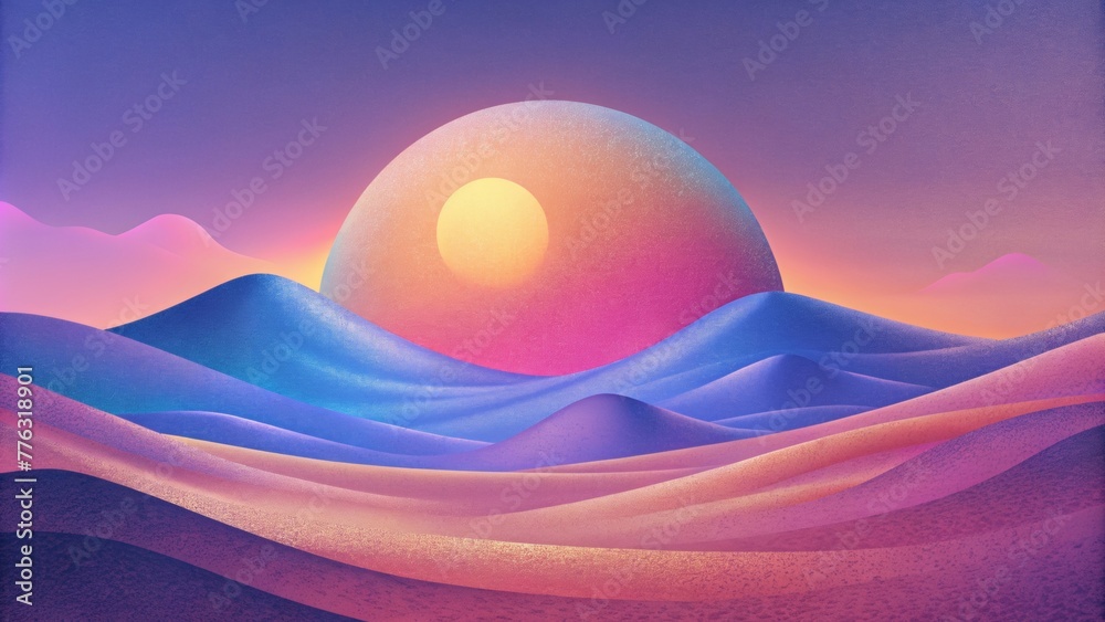 Poster colors blend and blur together creating an otherworldly palette of soft pinks purples and blues remi