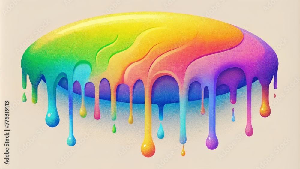 Poster A fluid and freeflowing arrangement of colorful drips creating a captivating and vibrant splatter spectrum.