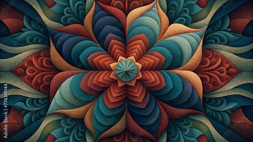 Poster A swirling kaleidoscopic blend of tactile textures ranging from smooth and silky to rough and nubby invites the viewer to imagine the feel of