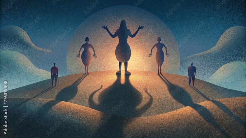 Poster Shadows stretch and twist in a surreal display defying the limits of imagination in Shadow Play.