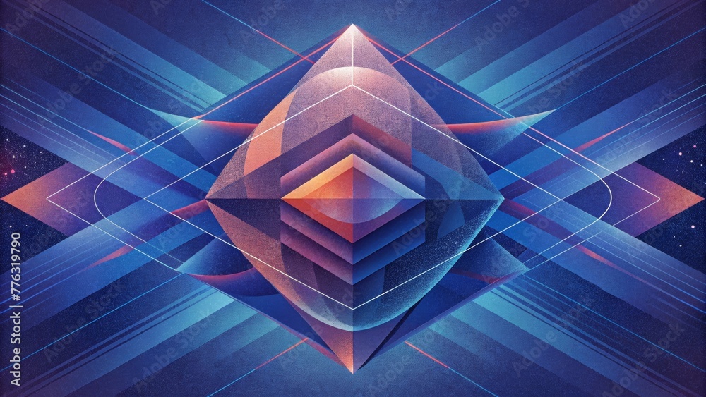 Poster Clashing lines and overlapping shapes create a sense of depth and dimension in this abstract world of scribbles.