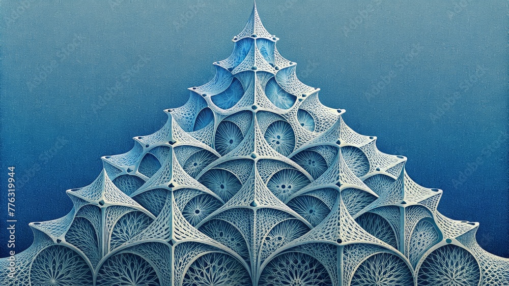 Poster Cascading layers of intricate filigree create a latticelike structure akin to delicate lacework.