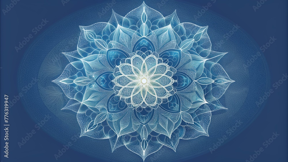 Poster Translucent layers of delicate filigree intertwine to form a mesmerizing lattice pattern reminiscent of lace.