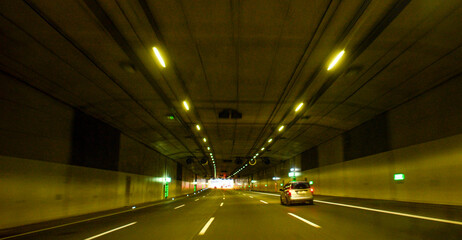 Katzenbergtunnel auf der A3 Würzburg Richtung Frankfurt 	