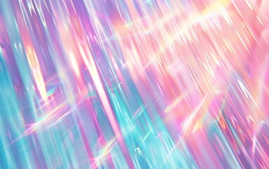 Abstract Holographic Background, pastel rainbow colors, iridescent light effects, 