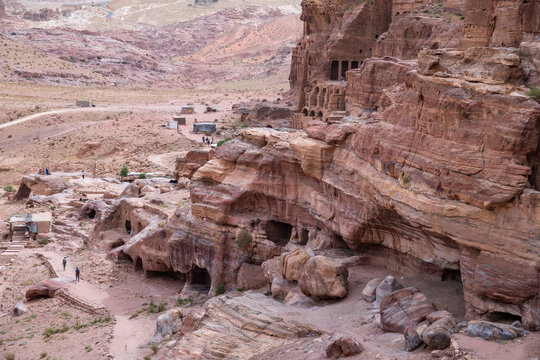 The ruins of the ancient Nabatean city of Petra, Jordan, Middle East