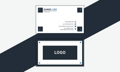 Fototapeta na wymiar Simple Business Card Layout. Vector illustration