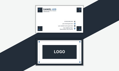 Simple Business Card Layout. Vector illustration