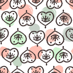 Vector hand drawn doodles seamless pattern. - 776323312