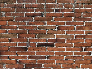 Pared de viejos ladrillos rojos