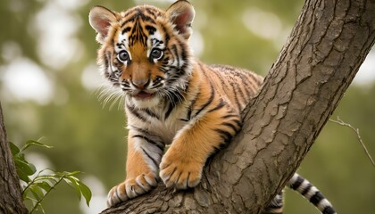 A-Tiger-Cub-Climbing-A-Tree-Upscaled_5