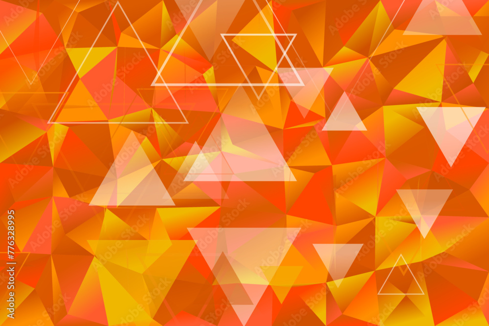 Poster random triangle webpage background - abstract chaotic geometric vector graphic with triangles