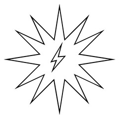 Obraz premium black and white star