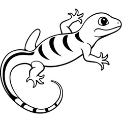 illustration of a cartoon lizard