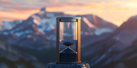 Nature's Timepiece: Hourglass Amidst Outdoor Beauty