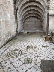 Roman structures in Jerash city,Gerasa, Jordan,historical tiles from Greek era, ancient town...