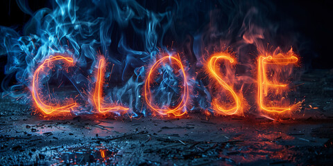 A glowing writing drawn with the light on a dark background.
