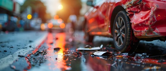 Agent files car accident insurance claim for client after traffic incident. Concept Insurance Claim, Car Accident, Agent Services, Traffic Incident, Client Assistance - obrazy, fototapety, plakaty