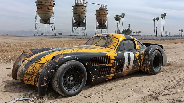 &ldquo;Vintage Race Car: A Legacy of Speed in an Abandoned Rustic Field&rdquo;
