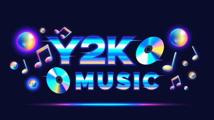 Y2K music background banner