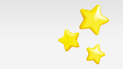 3d realistic stars vector illustration