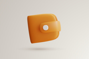 3d Vector Money wallet. 3D Money Saving icon concept. 3d render vector icon.