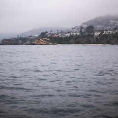 ocean cliffs and houses