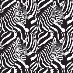 Fototapeta na wymiar Monochrome Zebra Pattern