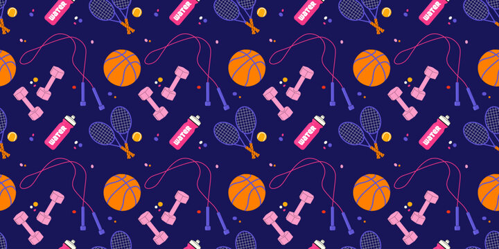 Seamless Pattern With Fitness Images – Browse 23,175 Stock Photos ...