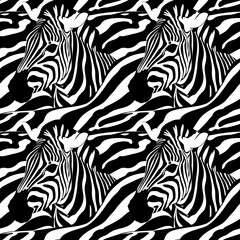 Naklejka premium Monochrome Zebra Pattern