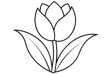 Fototapeta na wymiar tulip silhouette vector art illustration