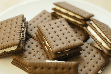 Plate of Crackers on Table