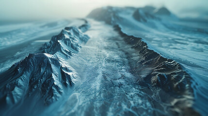 rugged beauty of mountain terrain shaped by glacial activity - obrazy, fototapety, plakaty