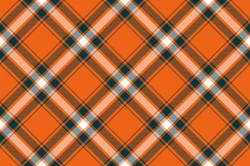 Tartan plaid background, diagonal check seamless pattern. Vector fabric texture for textile print, wrapping paper, gift card, wallpaper.