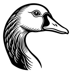 duck head silhouette vector illustration svg file
