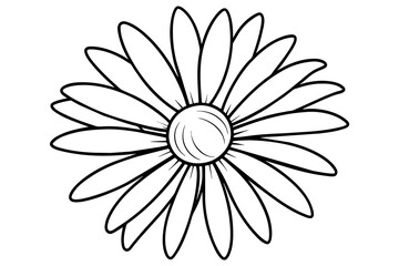 daisy silhouette vector art illustration